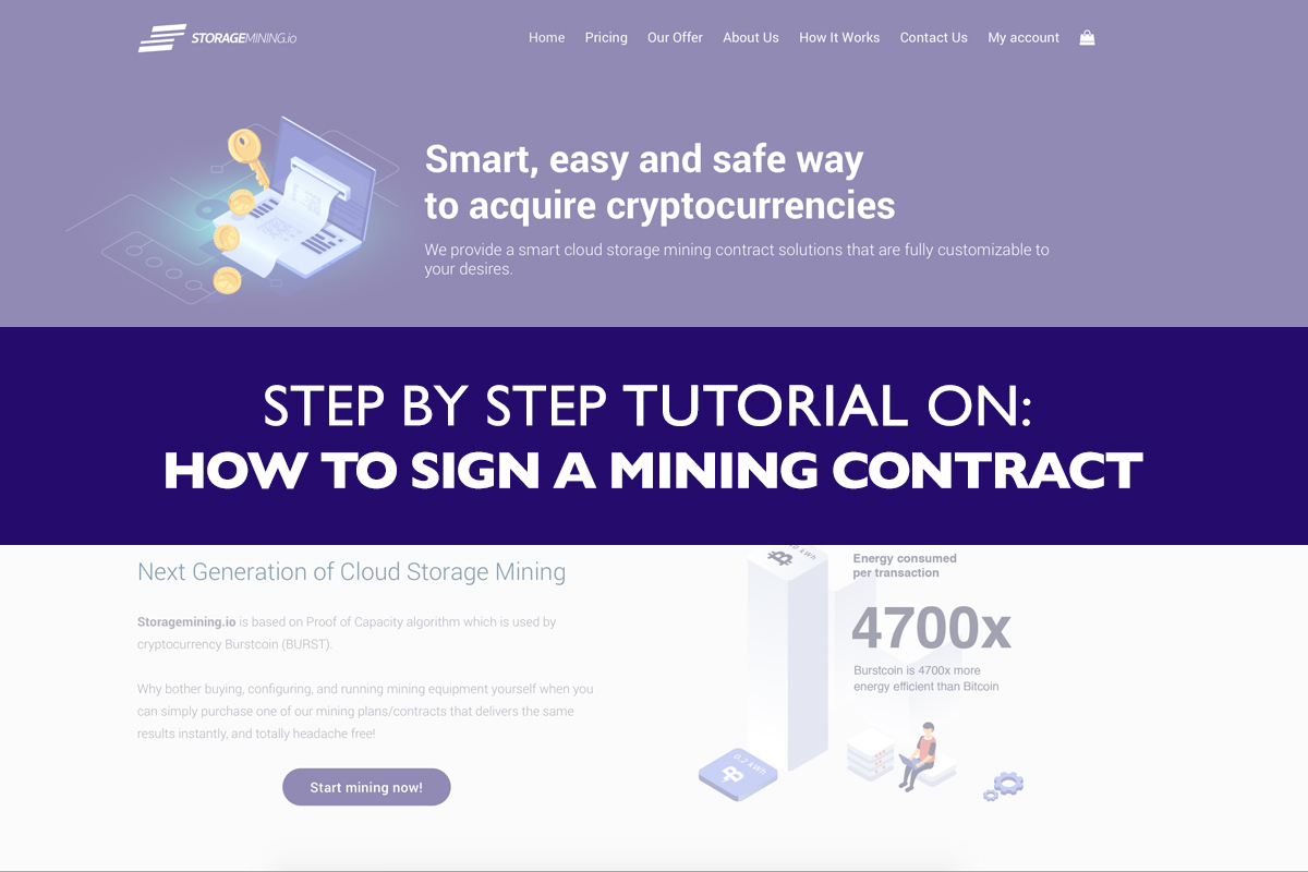 Step by step tutorial on: How to sign a contract on Storagemining.io